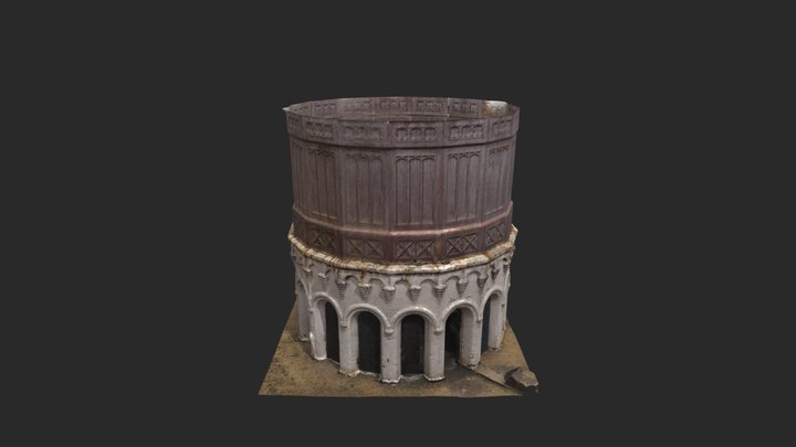 Circular Building Railroad Museum 3D Model