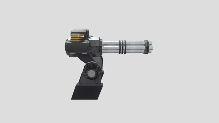 Minigun Turret 3D Model