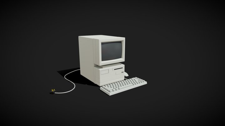 Old Computer 2000s 3D Model