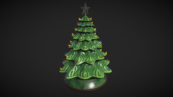 Christmas Tree Statue 3D Model