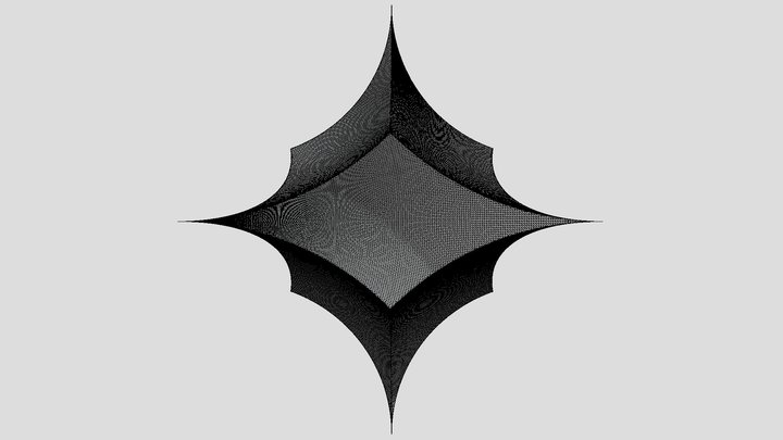Hyperbolic Rhombic Dodecahedron 3D Model