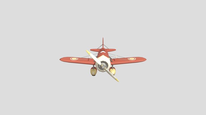 plane flying circus 3D Model