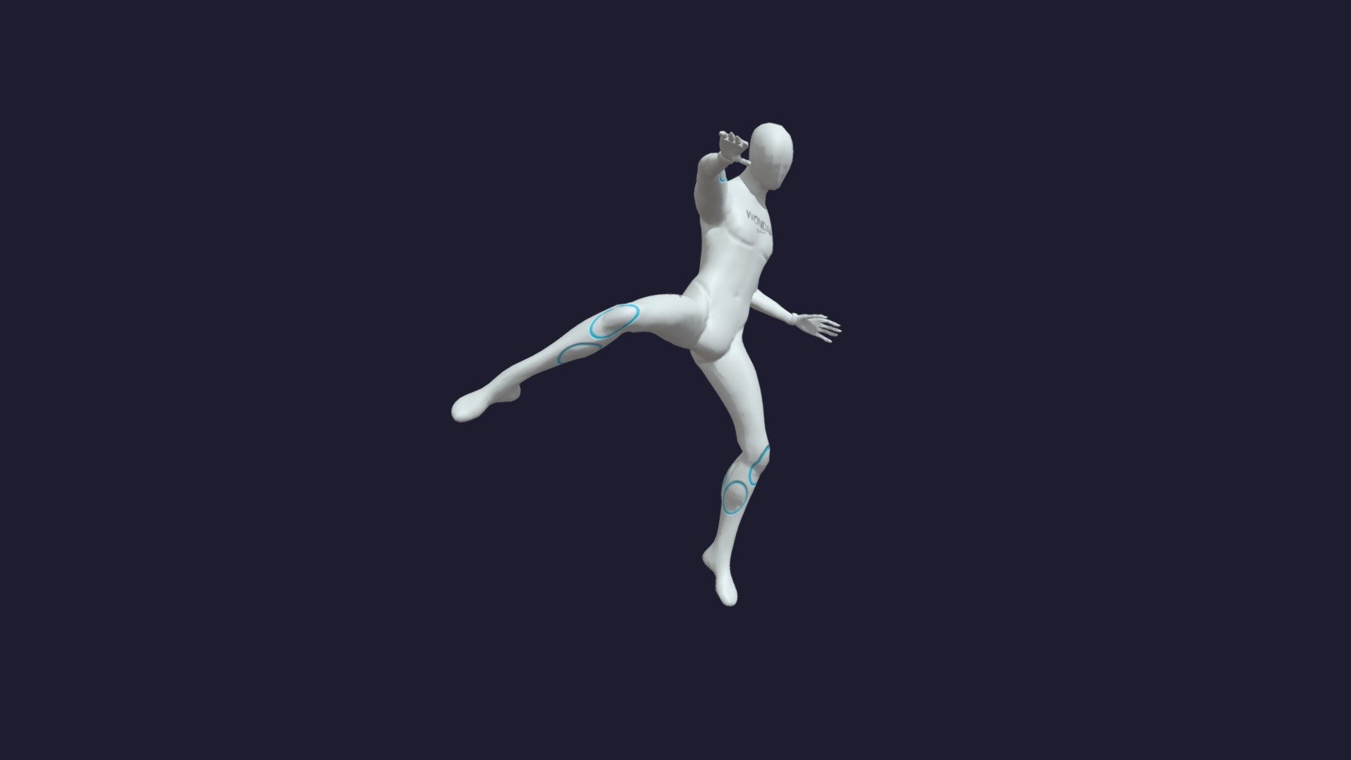 Karate spinning kick 1 — Sketchfab embed 3D viewer