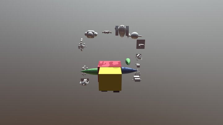 Copy Of Black Rocket - Template Robot 3D Model