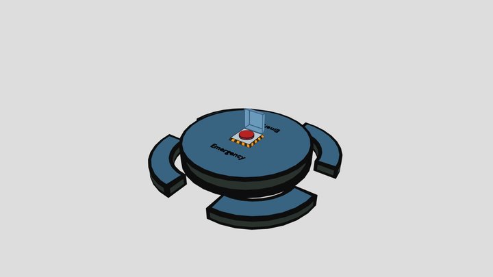 Emergency Meeting Button [Cartoon] 3D Model