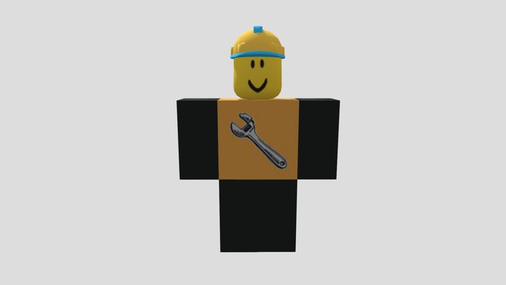 Old Classic Builderman (Roblox) 3D Model