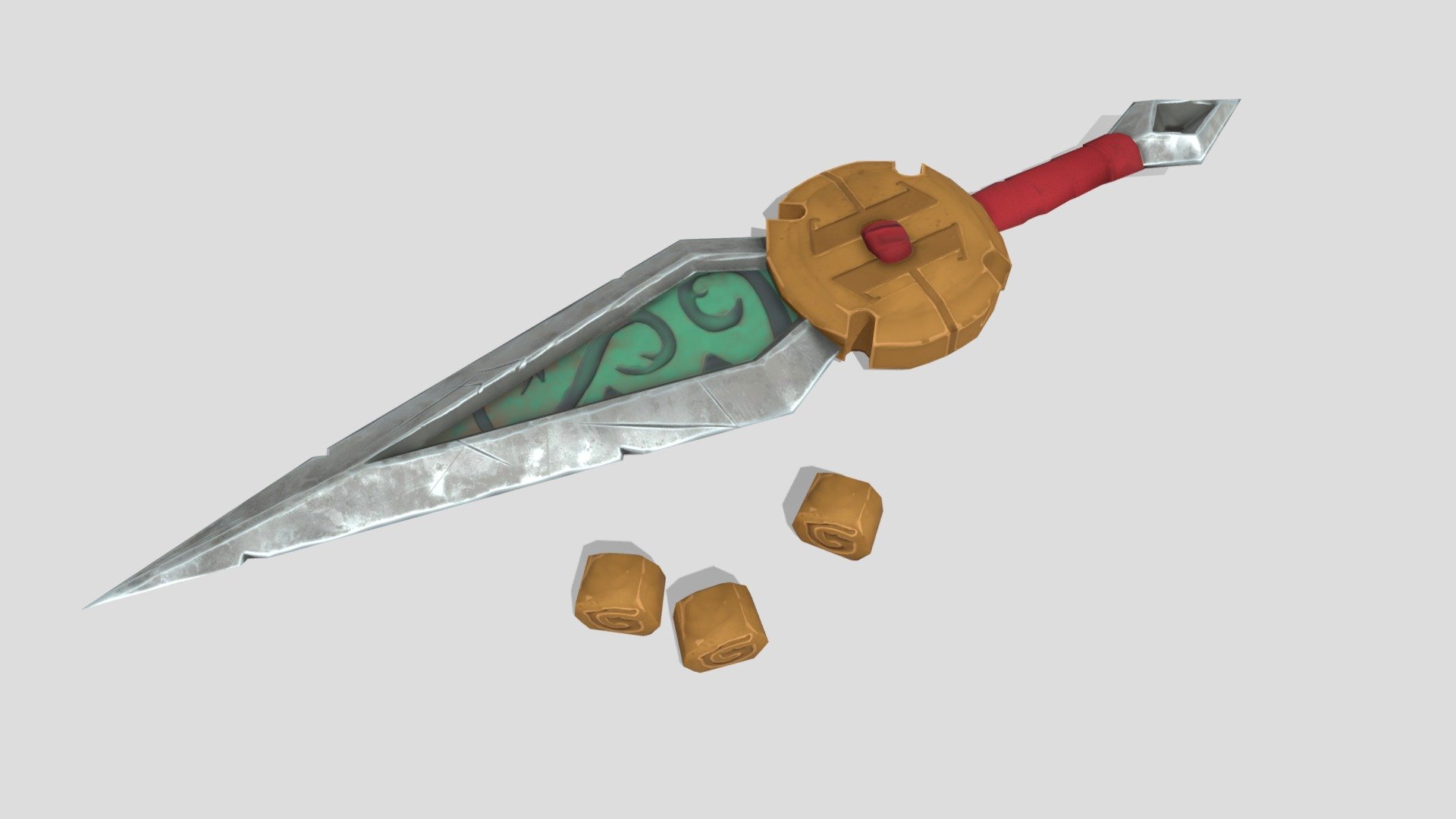 Dagger - 3D model by r0ute333 (@disk43d) [5b1960e] - Sketchfab