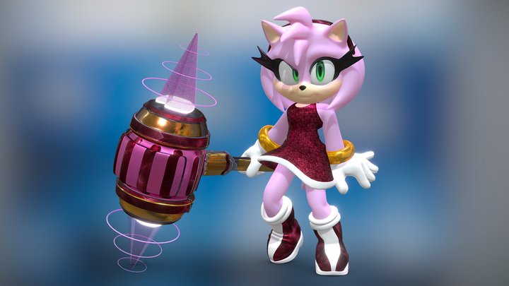 Free OBJ file Amy Rose SONIC Amy Rose 3D MODEL RIGGED Amy Rose DRAGON  DINOSAUR POKÉMON SONIC PET pet Amy Rose 🌹・3D print model to download・Cults