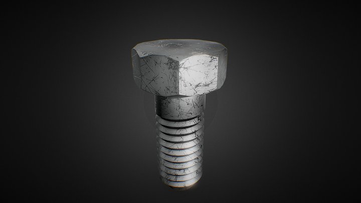 Metal bolt 3D Model