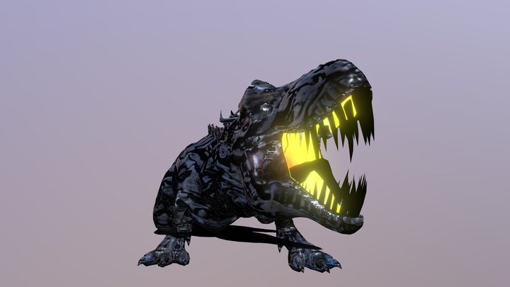 Google Dinosaur T-Rex 3D Model by KhaganFX