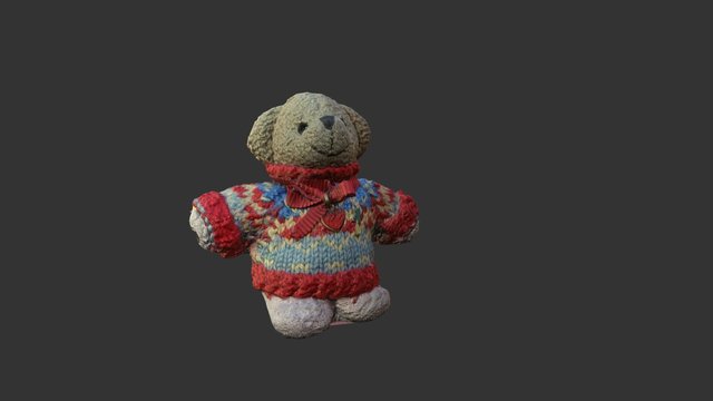 Teddy Farbdruck 3D Model
