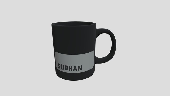 Black Coffee Mug With Name | 3D Model 3D Model