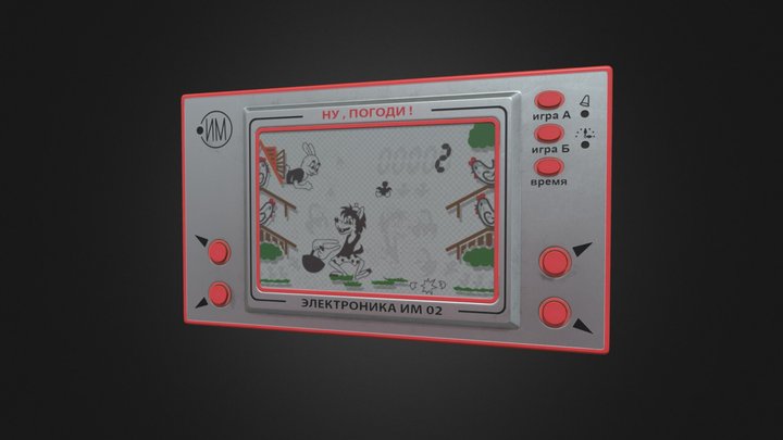 Portable game - "Nu, pogodi" 3D Model