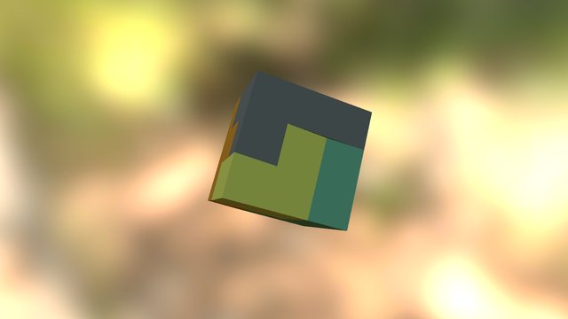 Puzzle Cube Assembly 3D Model