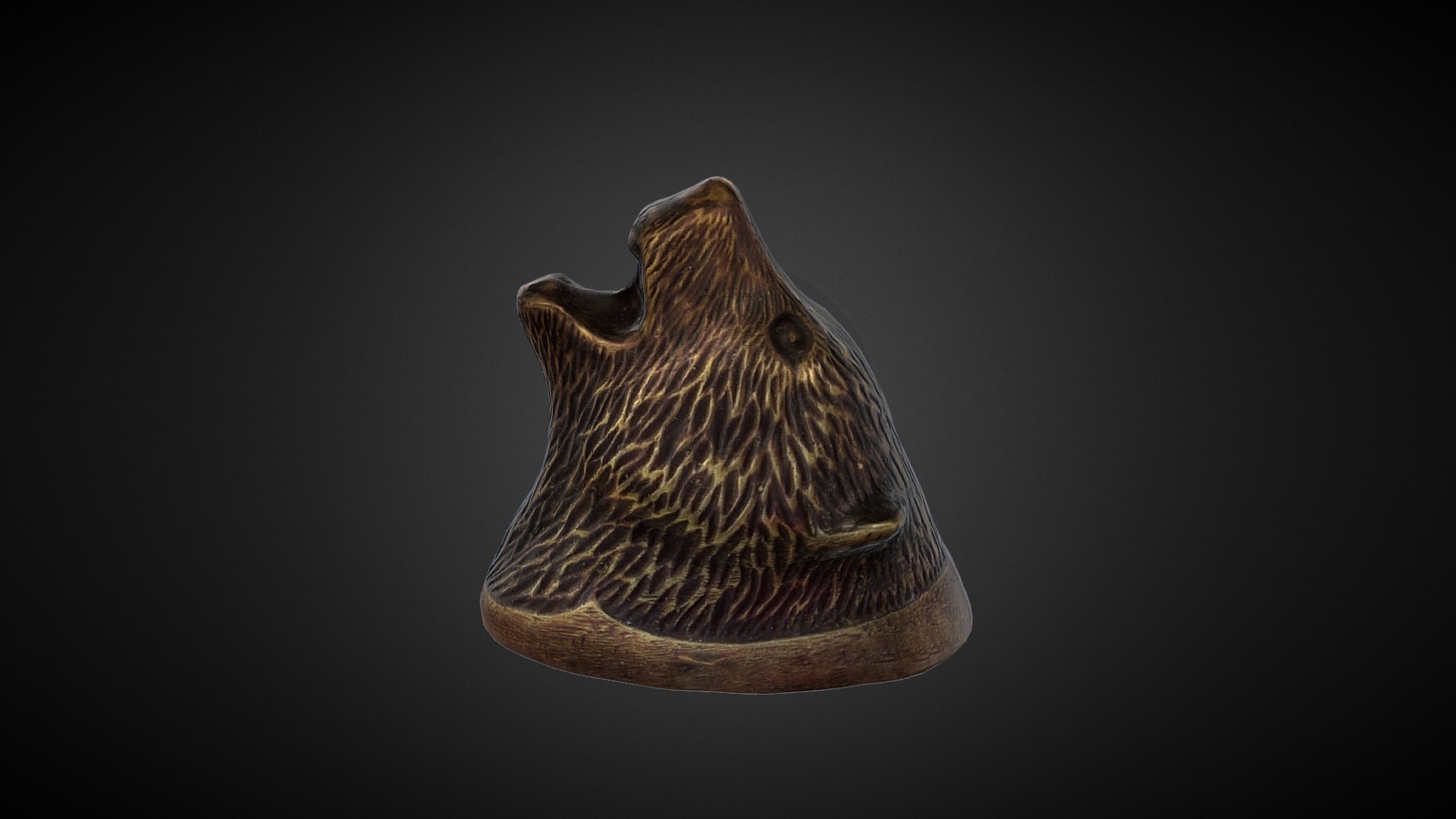 3D model Bear Grizzly - This is a 3D model of the Bear Grizzly. The 3D model is about a close-up of a fish.