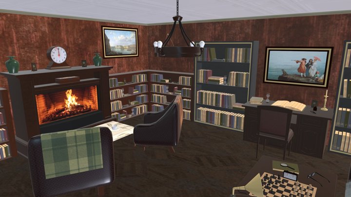 GAME READY VINTAGE LIVING ROOM – Kostenloses 3D-Modell STL