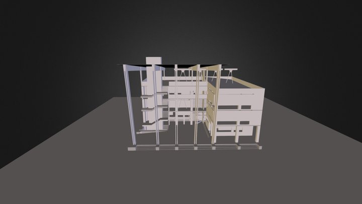 Edificio Depto. Obras Civiles USACH 3D Model