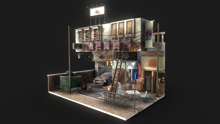 calle de los circuitos 3D Model