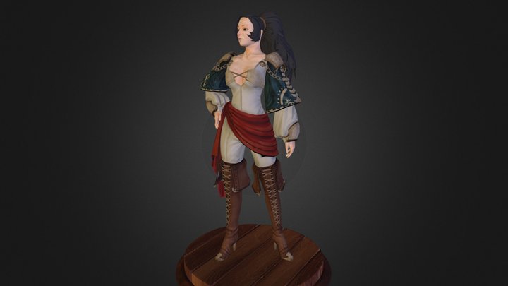 Female Captain 3D Model