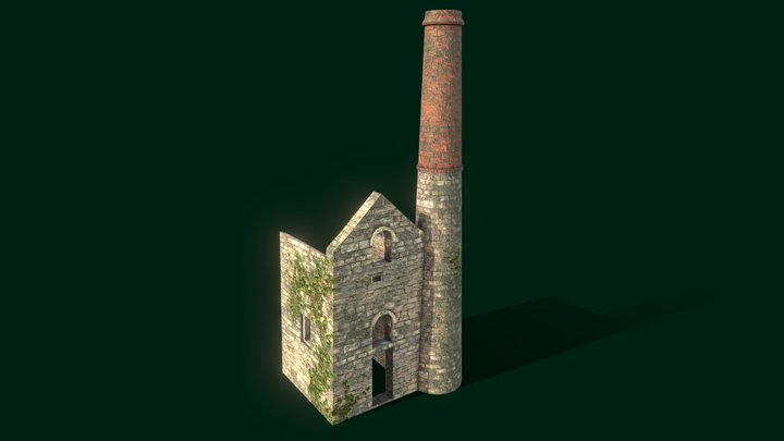 Derelict Cornish Engine House 3D Model