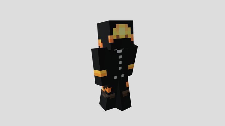Minecraft carecter demon slayer Zenitsu Agatsuma 3D Model