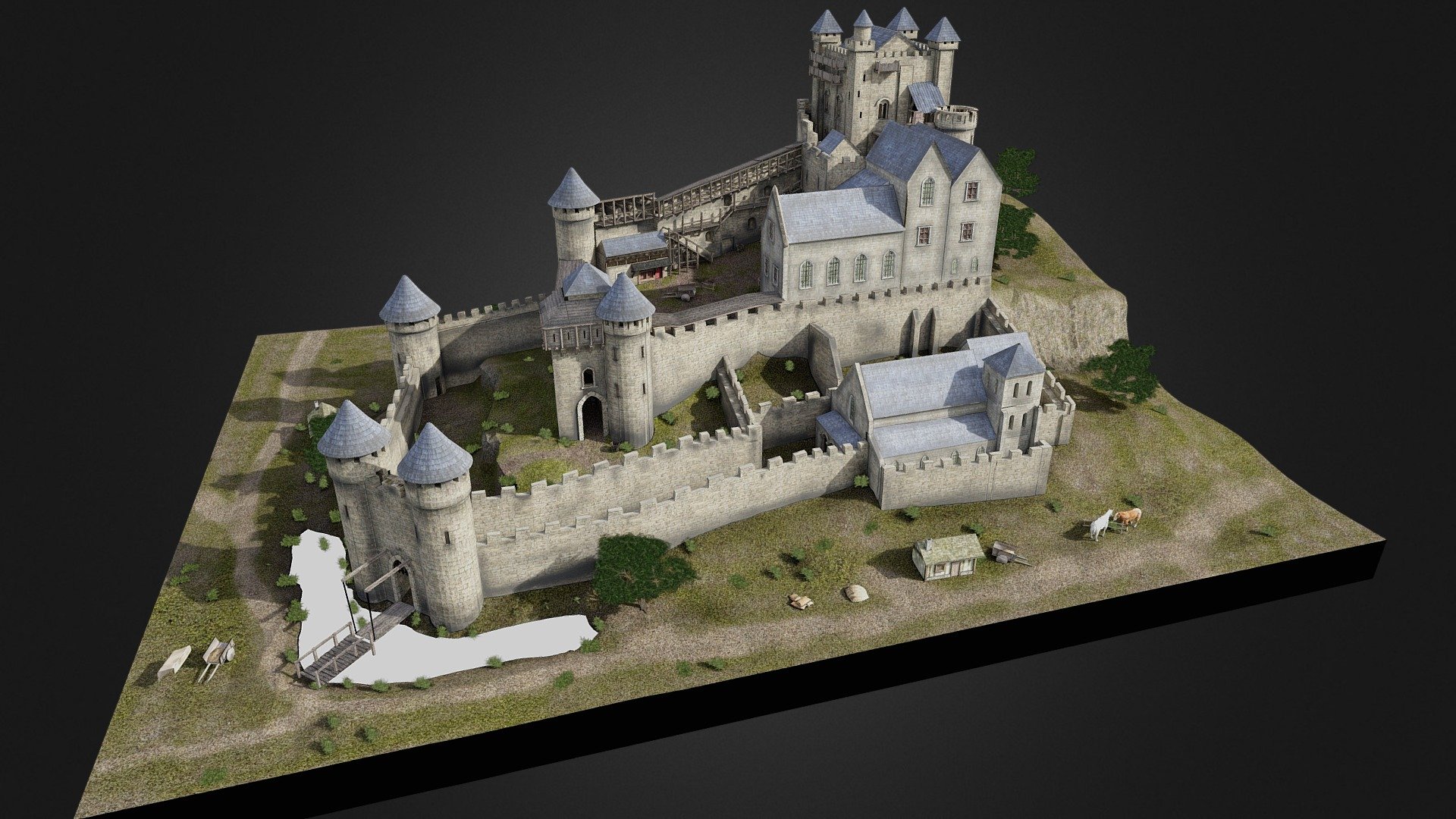 Château de Montrichard, France — Sketchfab embed 3D viewer