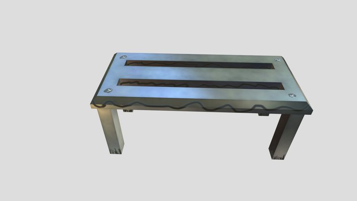 Metal Bench 3D Model