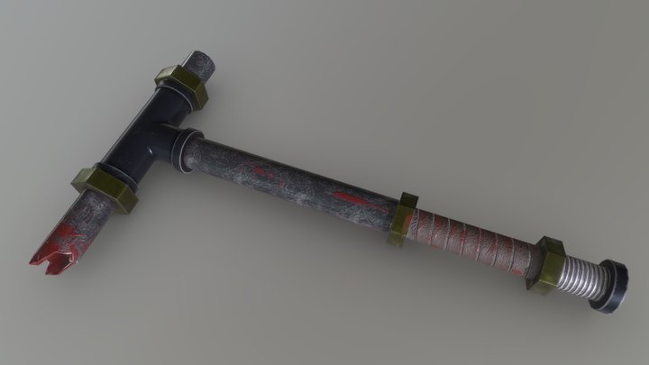 Melee made of a pipe 3D Model