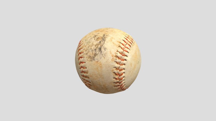 Worn Baseball 3D Model