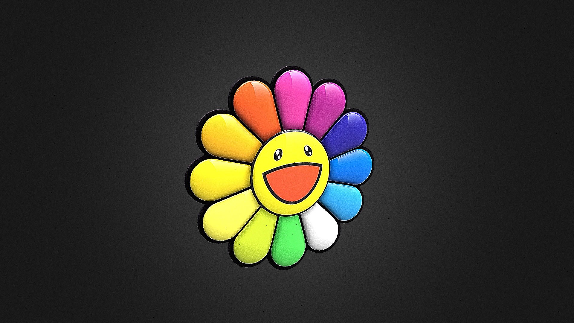Takashi Murakami Sunflower - 3D model by Luvv (@votivux) [5b27fe8]