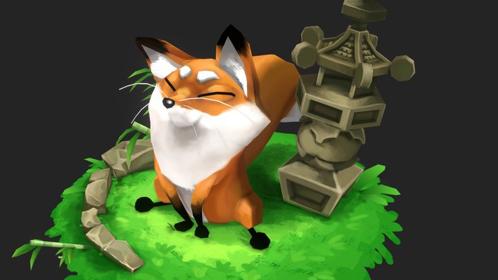 Fox Shrine 3D Model