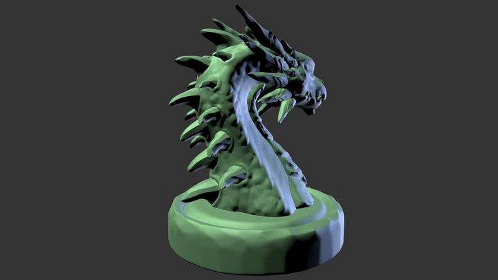 Dragon Bust [3D printable] 3D Model
