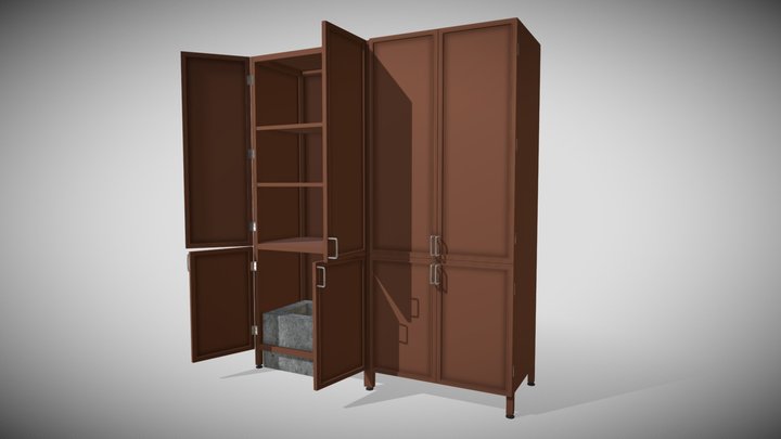 closet de aseo en baños 3D Model