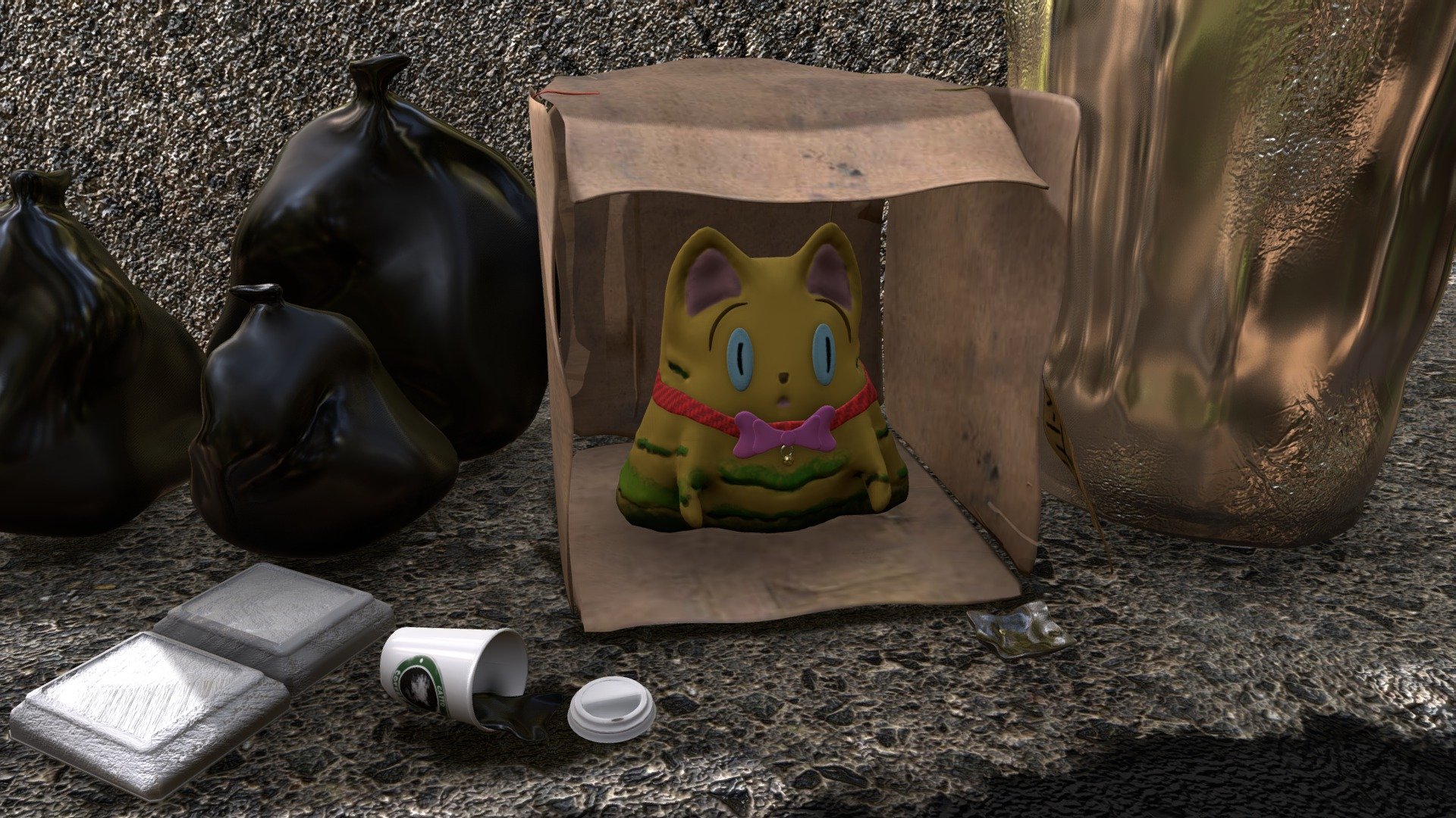 Abandoned slime cat