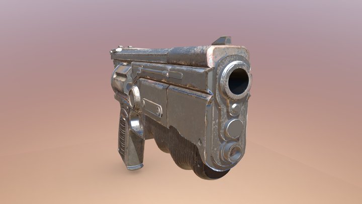 10mm Pistol 3D Model