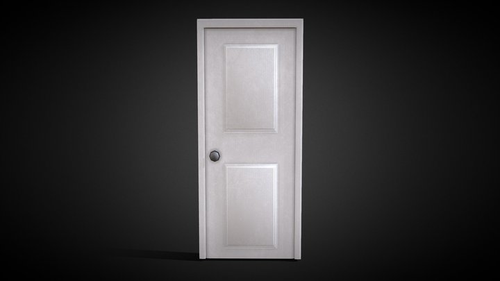 Classic White Door 3D Model