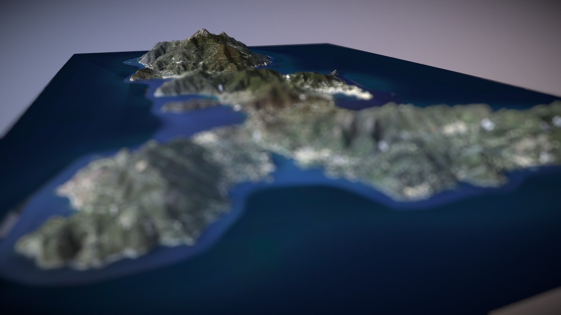 Elba, Italy (TIN MapBox NASA DEM)