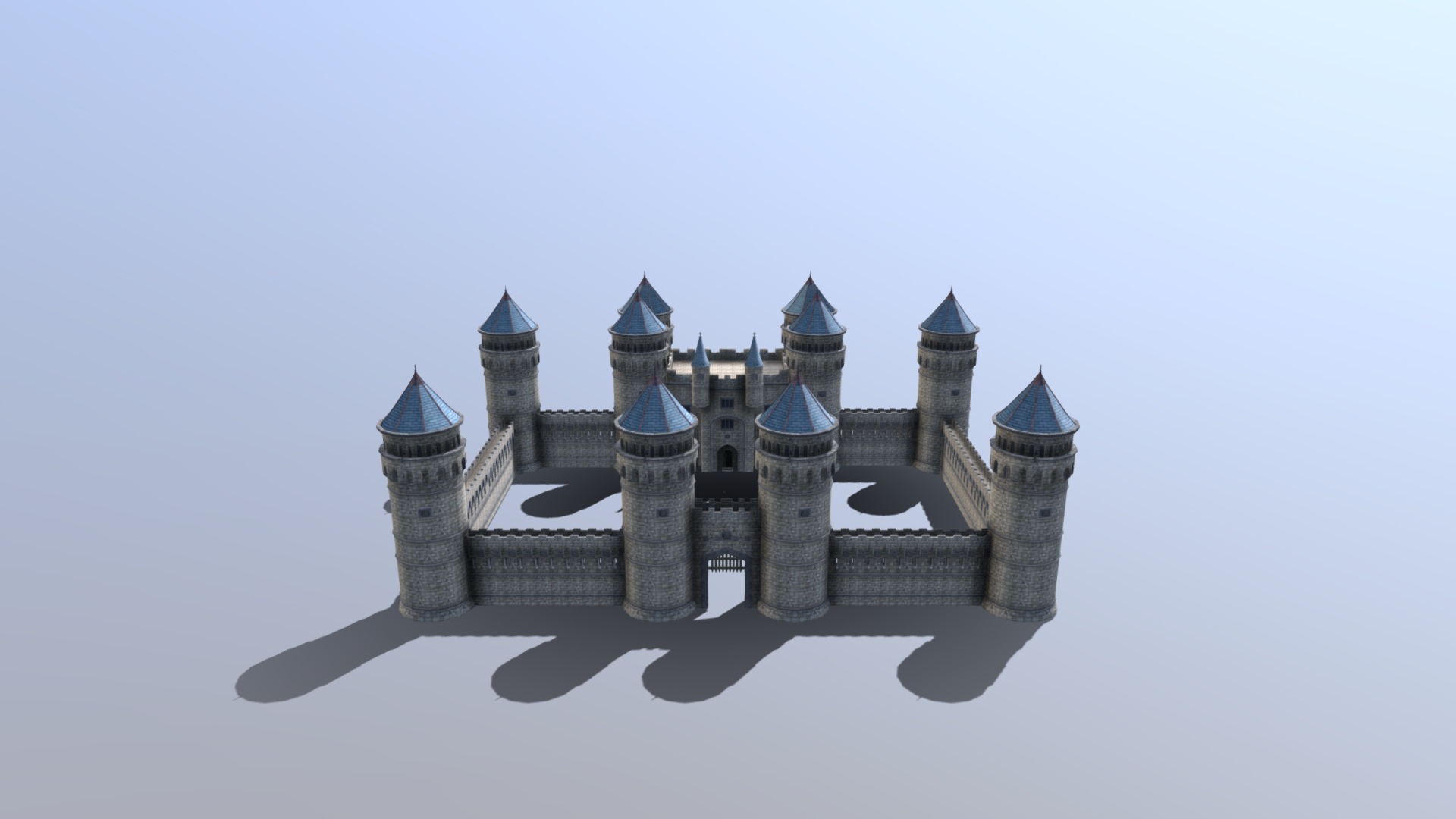 3D model French- Castle- All - This is a 3D model of the French- Castle- All. The 3D model is about a model of a castle.