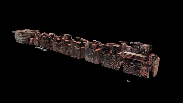 Multiple Roof Tiles Pallets (Scaniverse) – Free 3D Model STL