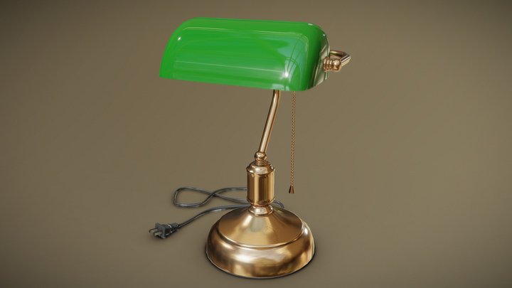 Bankers Lamp 3D Model