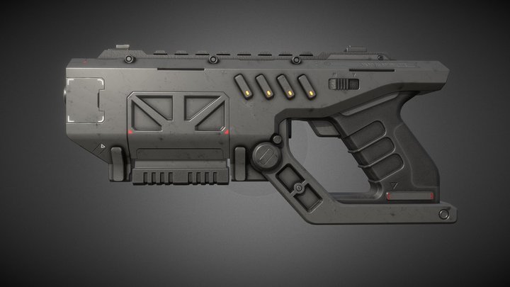 Grom Handgun MK-1 SFB 3D Model
