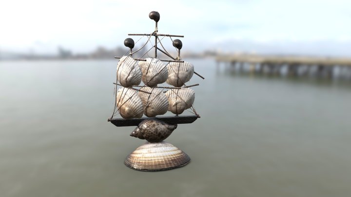 The Lost Sea shell Ship 3D Model