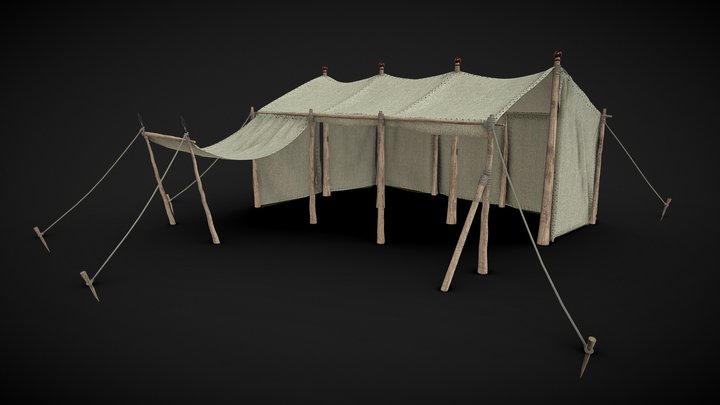 Medieval Market/ Tent_02 – Gratis 3D-model STL