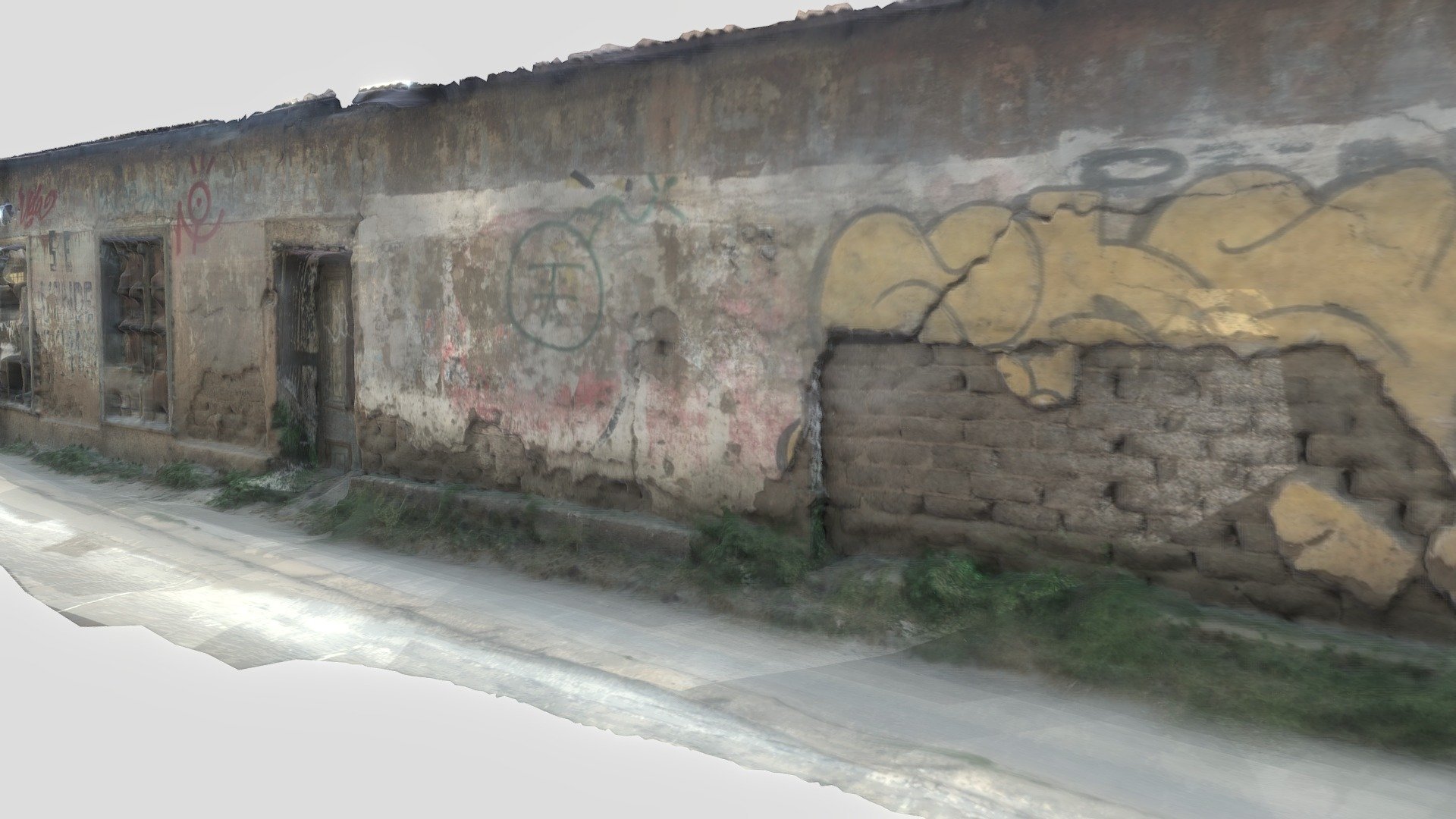 Fachada de adobe en Peñablanca