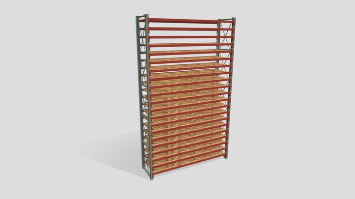21’ x 38” Green Uprights 3D Model