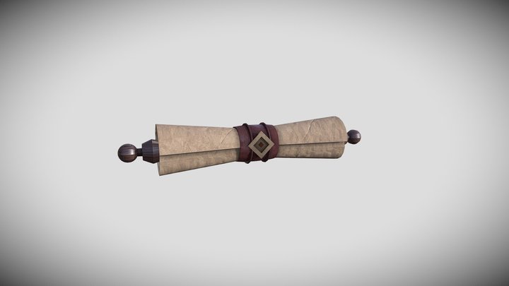 Fantasy Scroll 3D Model