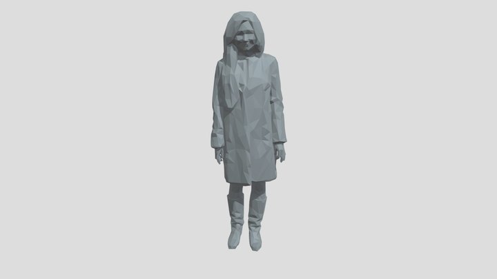 Lowpoly Female Standing – Modelo 3D gratuito STL