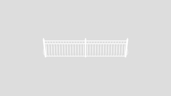 Decorative Curved Iron Railing