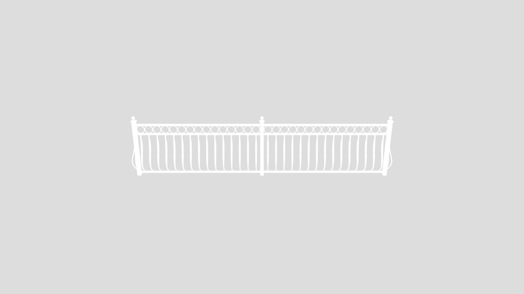 Decorative Curved Iron Railing