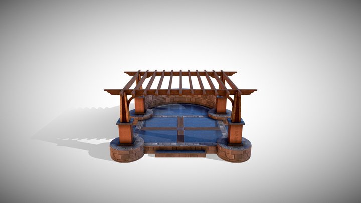 Trimsheet Pergola 3D Model